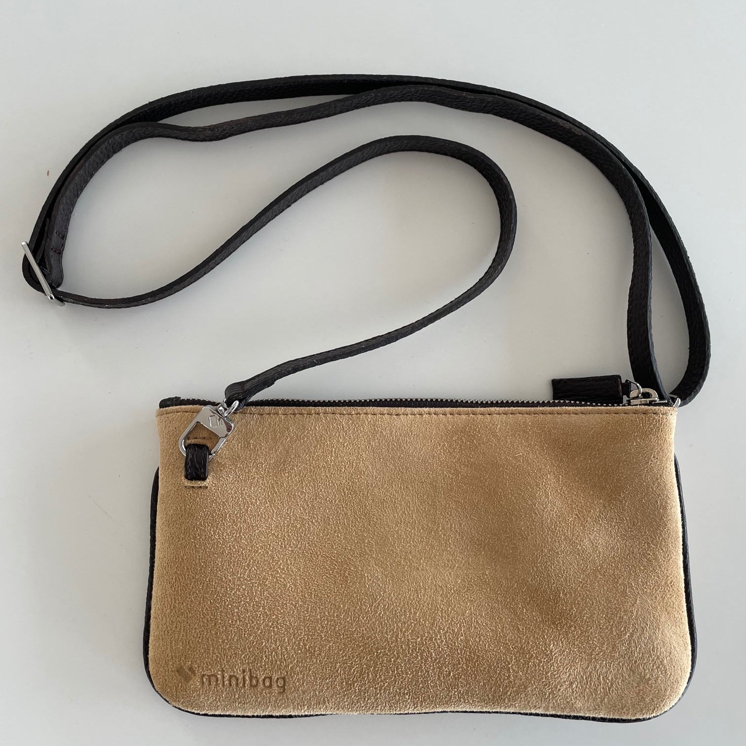 minibag Hirsch braun, minibag Hirsch, Ledergurt, Clutch braun, braune Ledertasche, minibag braun