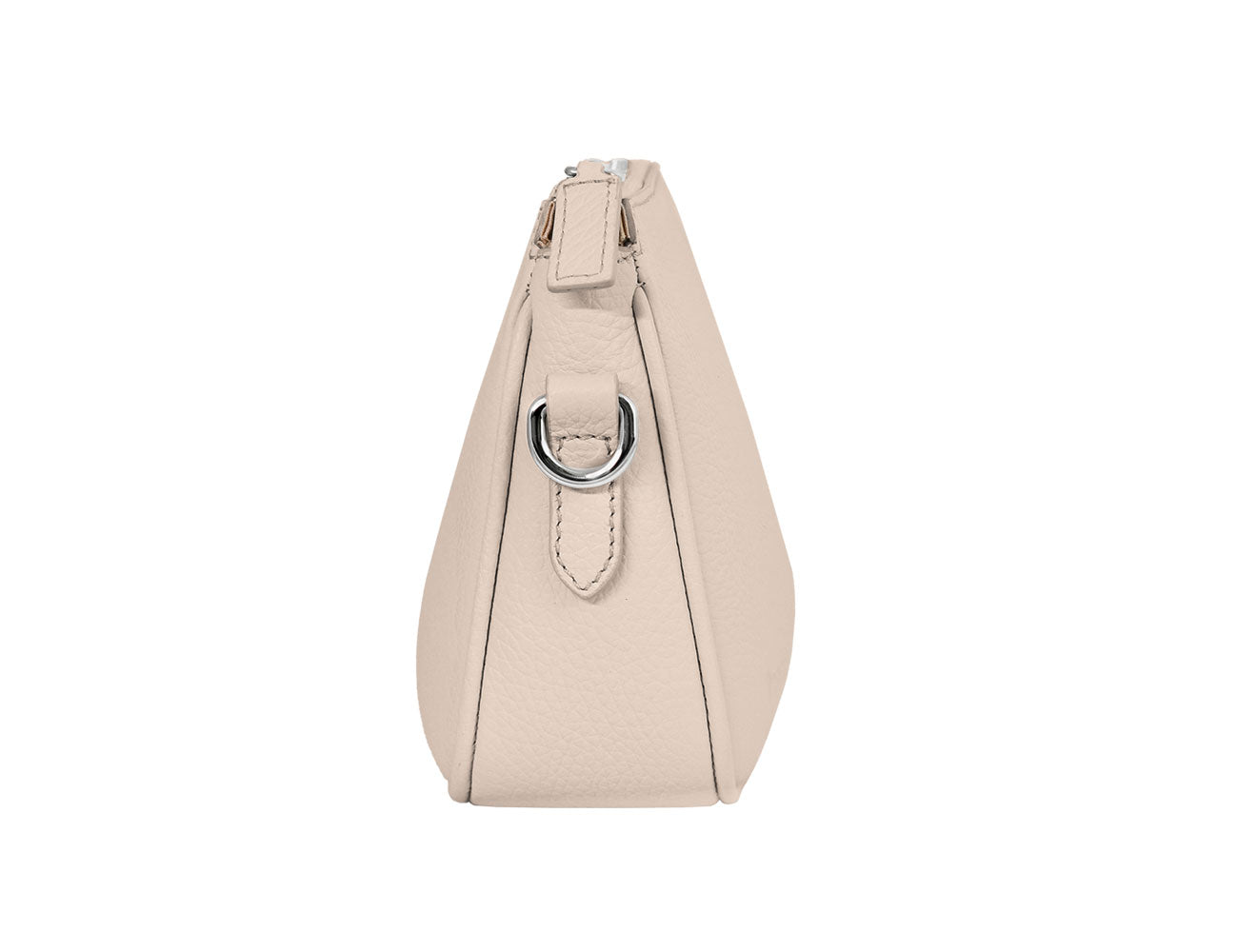 minibag Ledertasche Kate in der Farbe nude von der Seite