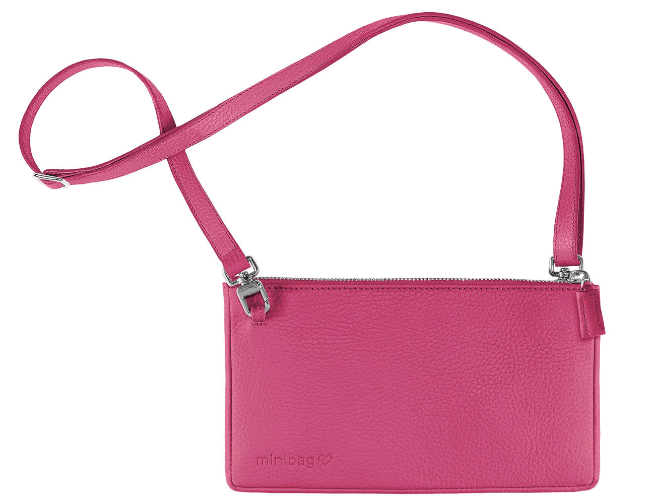 minibag orchidea, Ledertasche pink, Umhängetasche pink, Geldtasche zum Umhängen, minibag pink