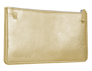 minibag metallic gold, Ledertasche gold, Clutch gold, Geldtasche zum Umhängen, minibag gold, minibag